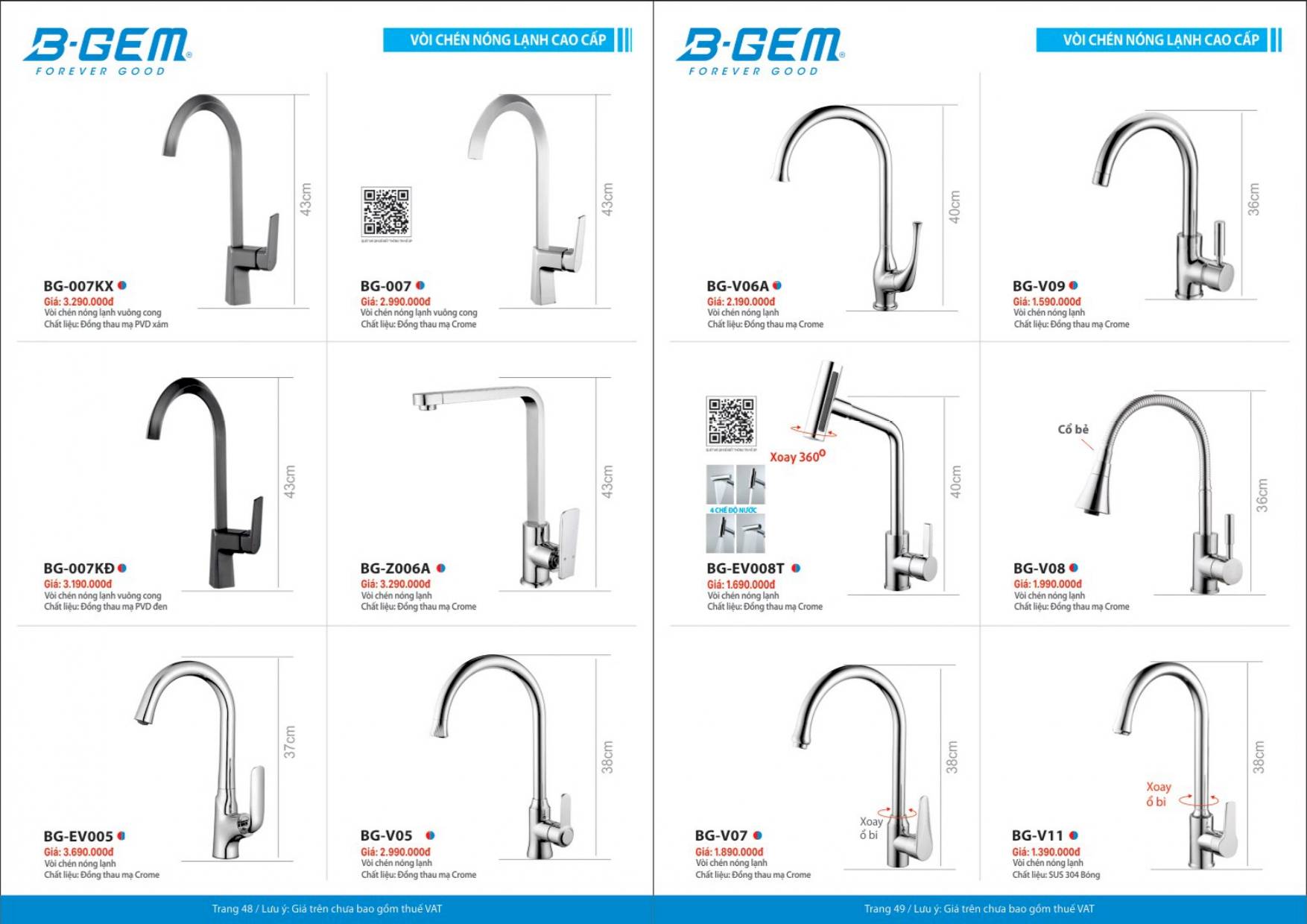 Thiết bị vệ sinh BGEM Catalogue và Bảng giá mới nhất  2024 /Page 25